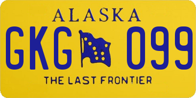 AK license plate GKG099