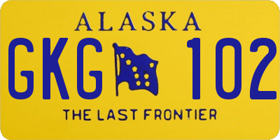 AK license plate GKG102