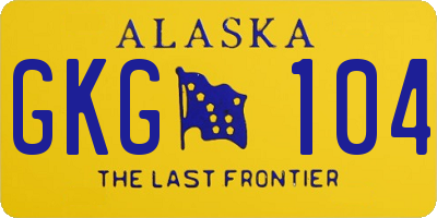 AK license plate GKG104