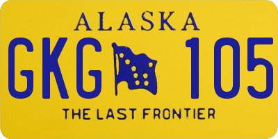 AK license plate GKG105