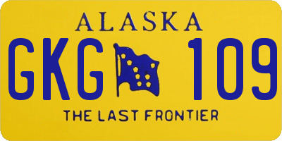 AK license plate GKG109