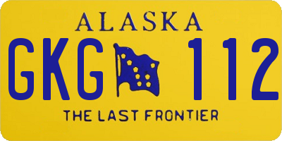 AK license plate GKG112