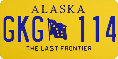 AK license plate GKG114
