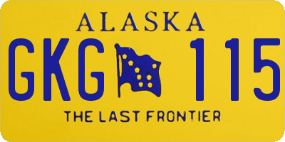 AK license plate GKG115