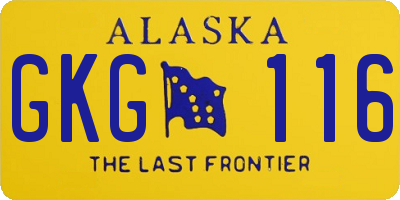 AK license plate GKG116