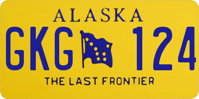AK license plate GKG124