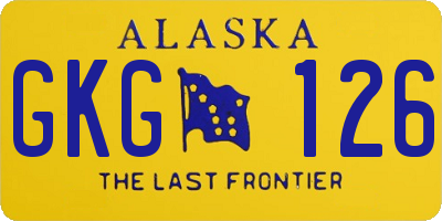 AK license plate GKG126