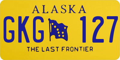 AK license plate GKG127