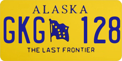 AK license plate GKG128