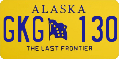 AK license plate GKG130