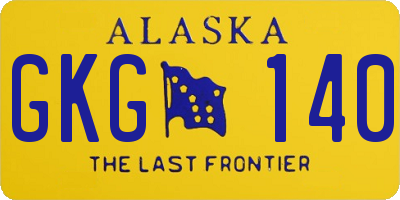 AK license plate GKG140