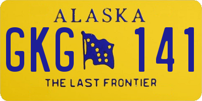 AK license plate GKG141