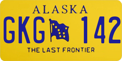 AK license plate GKG142