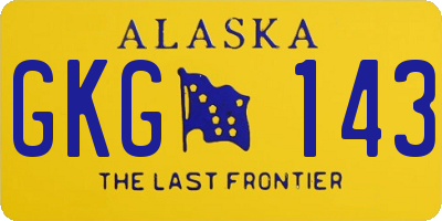 AK license plate GKG143