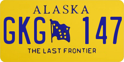 AK license plate GKG147