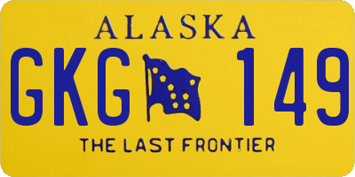 AK license plate GKG149