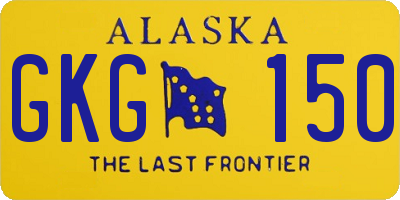 AK license plate GKG150