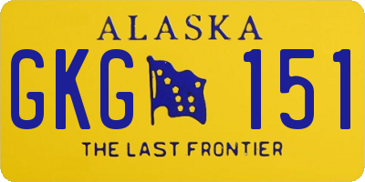 AK license plate GKG151