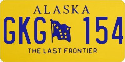 AK license plate GKG154