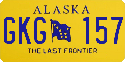 AK license plate GKG157