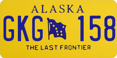 AK license plate GKG158
