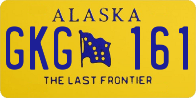 AK license plate GKG161