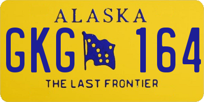 AK license plate GKG164