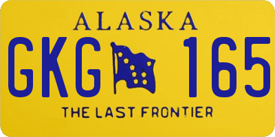 AK license plate GKG165