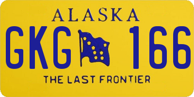 AK license plate GKG166