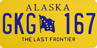 AK license plate GKG167