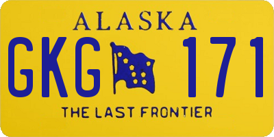 AK license plate GKG171