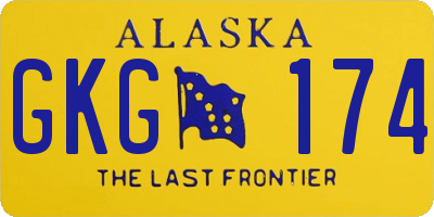AK license plate GKG174