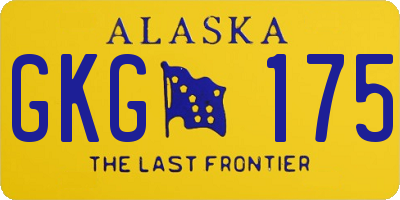 AK license plate GKG175