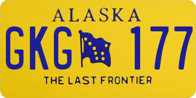AK license plate GKG177