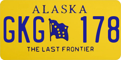 AK license plate GKG178