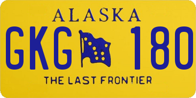 AK license plate GKG180
