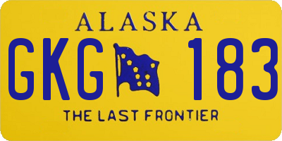 AK license plate GKG183