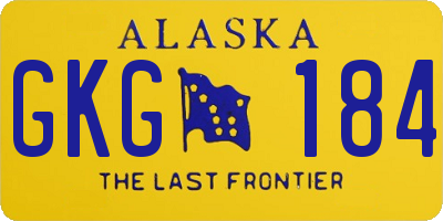 AK license plate GKG184