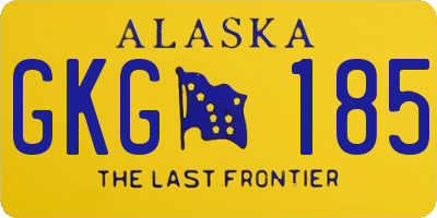 AK license plate GKG185