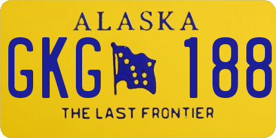 AK license plate GKG188