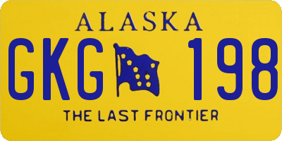 AK license plate GKG198