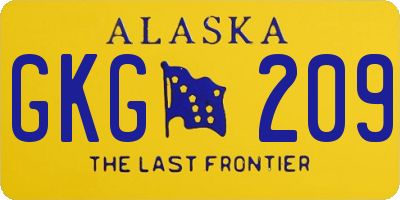AK license plate GKG209