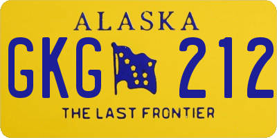 AK license plate GKG212