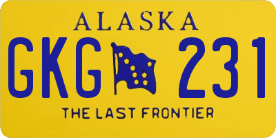 AK license plate GKG231