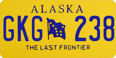 AK license plate GKG238