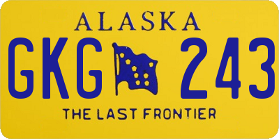 AK license plate GKG243