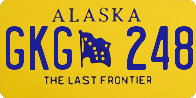 AK license plate GKG248