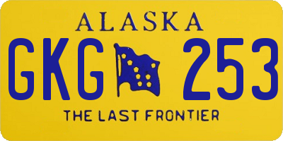 AK license plate GKG253