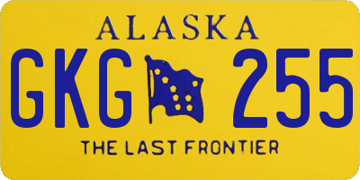 AK license plate GKG255