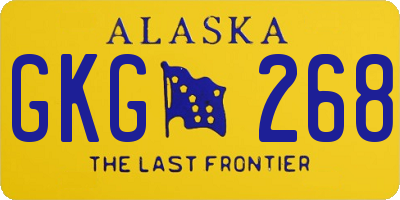 AK license plate GKG268